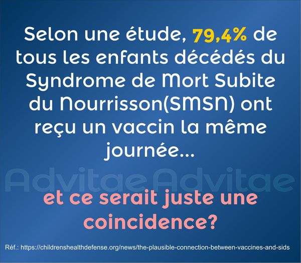 mort subite du nourrisson = vaccin dans la journée