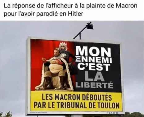 affiche Macron débouté